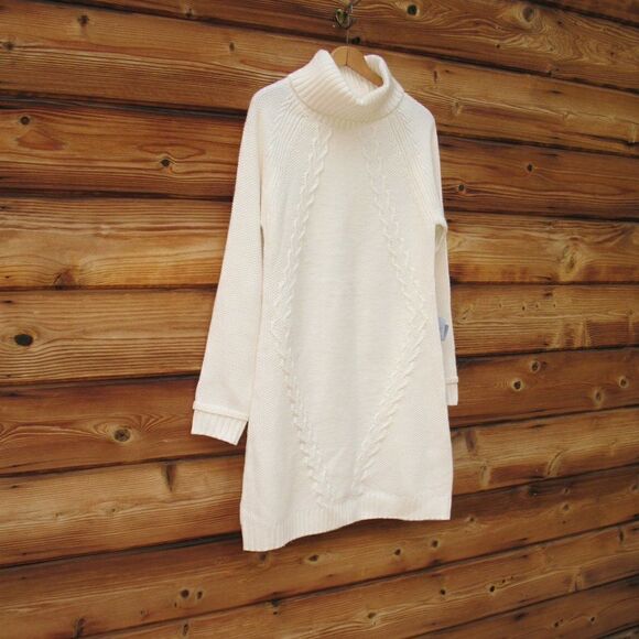 NWT Eliza J Cable Knit Sweater Dress - Picture 3 of 9